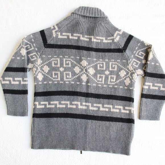 Pendleton Westerly Gray Wool Cardigan sweater Jacket cowichan Big Labowski XL - Picture 7 of 9